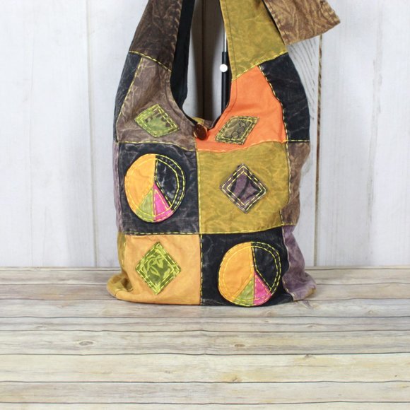 Women's Patchwork Boho Crossbody Shoulder Bag - Picture 2 of 12